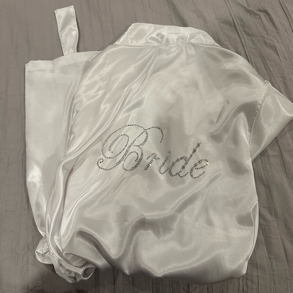 Satin Bride Robe Sz S/M